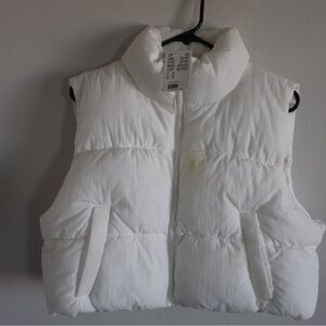 H&M White Puffer Vest